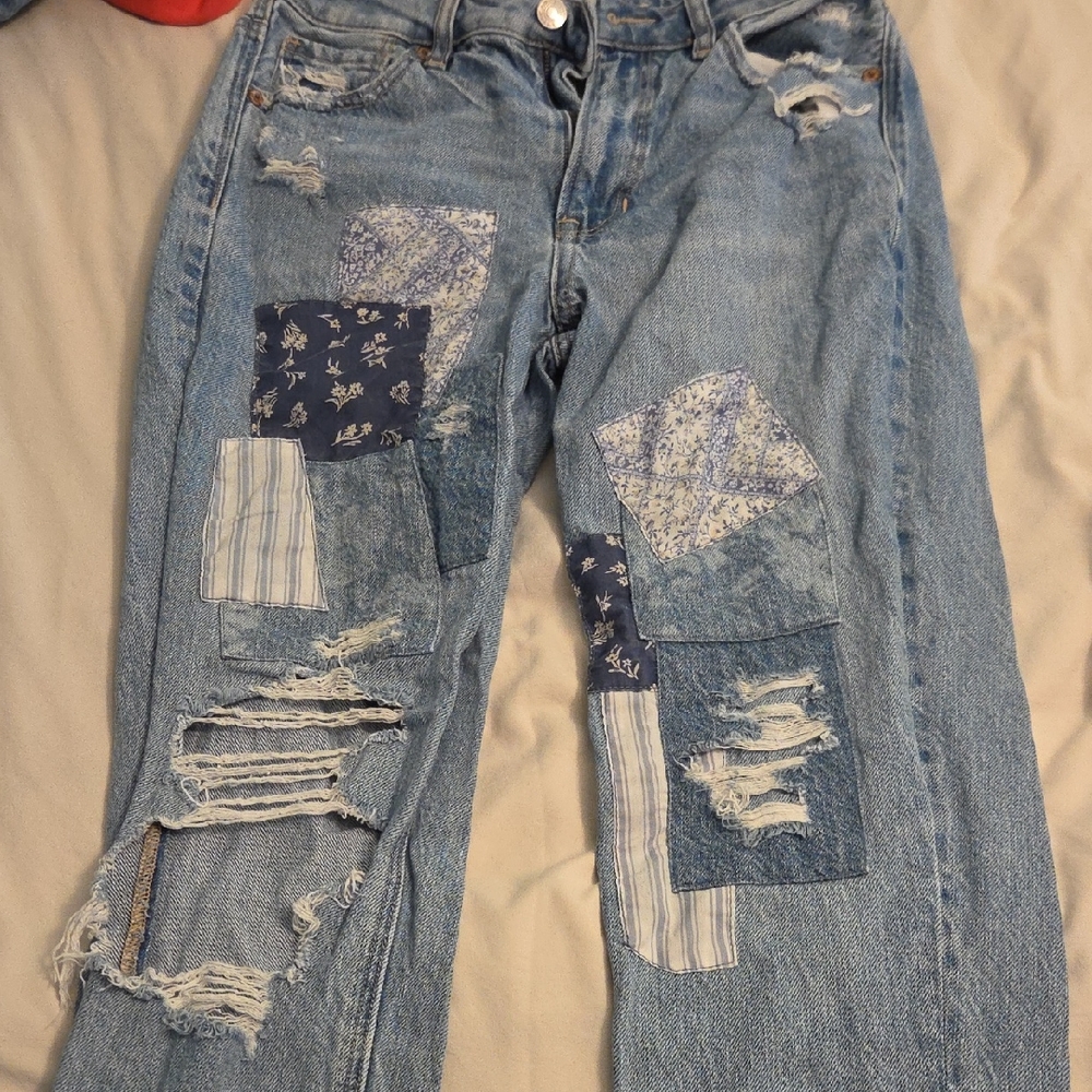 Patchwork Mom Jeans